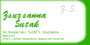 zsuzsanna sutak business card